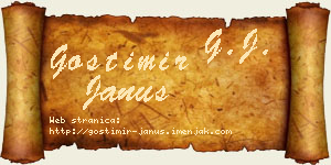 Gostimir Janus vizit kartica